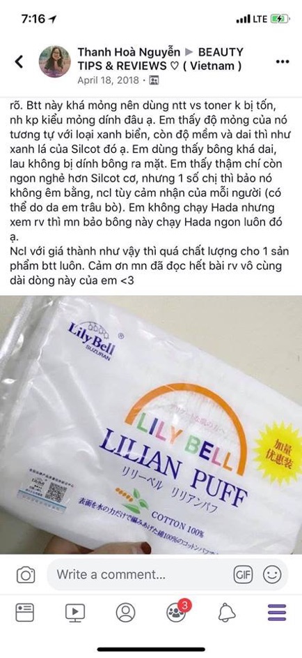 Bông tẩy trang Lily Bell của nhật | BigBuy360 - bigbuy360.vn