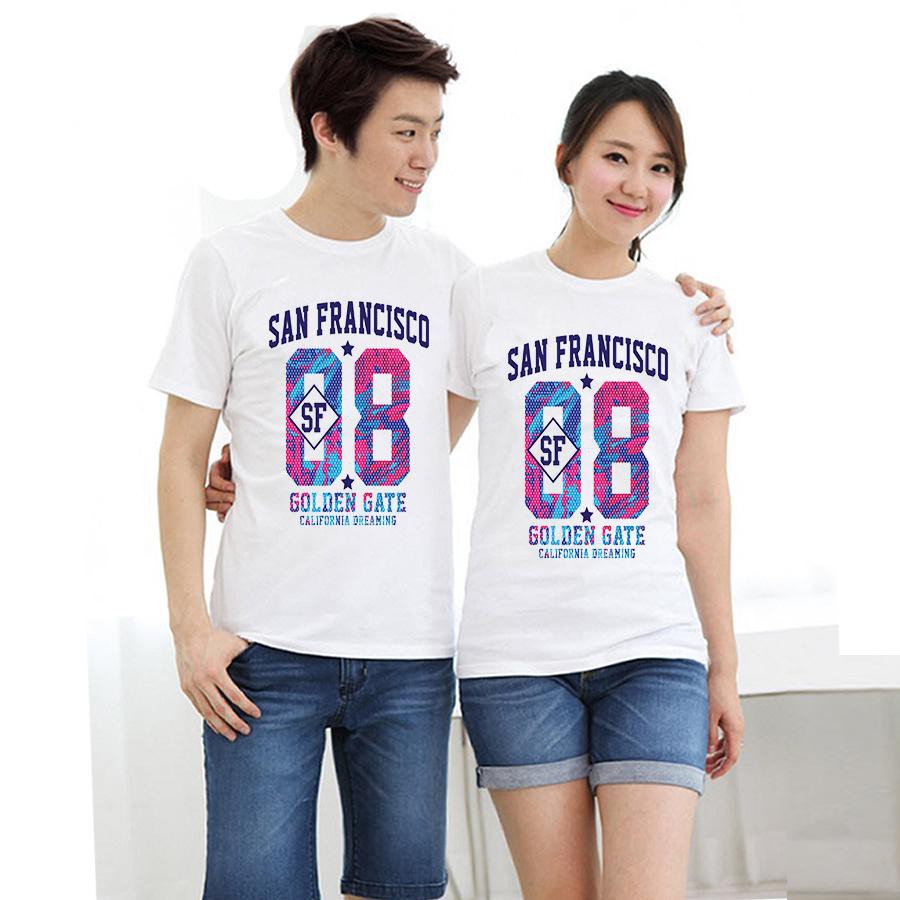Áo thun cặp đôi in hình 88 Sanfansisco form rộng phong cách hàn quốc