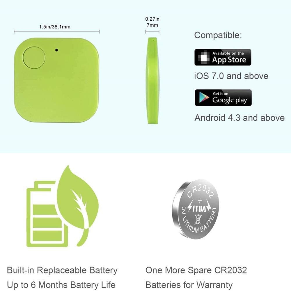 Thiết Bị Theo Dõi Bluetooth Thẻ Thông Minh Mini Báo Động Chống Thất Lạc Không Dây Túi Trẻ Em Ví Chìa Khóa Thiết Bị Tìm Thú Cưng Xe Hơi Định Vị GPS Nhắc Nhở Bị Mất