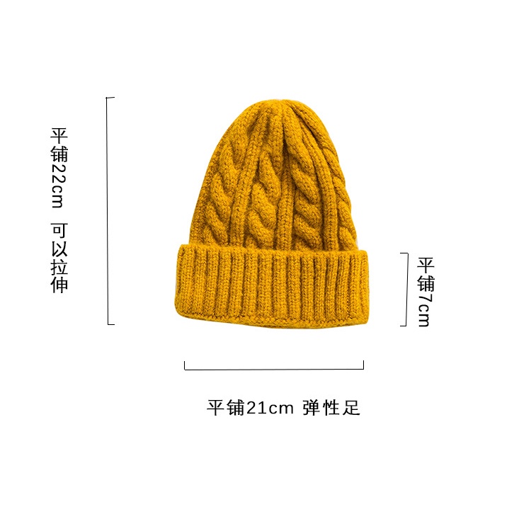 Mũ Len Dệt Kim Phong Cách Hàn Quốc Thời Trang Thu Đông Cho Nữ