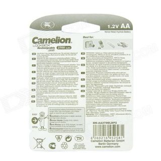 Bộ 4 Pin Sạc AA Camelion AlwaysReady 2700mAh