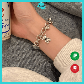 Vòng Tay Hình Gấu Cực Xinh ❤️FREESHIP❤️ Lắc Tay Xích Hình Gấu Dễ Phối Đồ Xinh Xắn