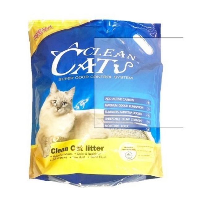 Cát mèo than hoạt tính, Không bụi Clean Cat - 8L