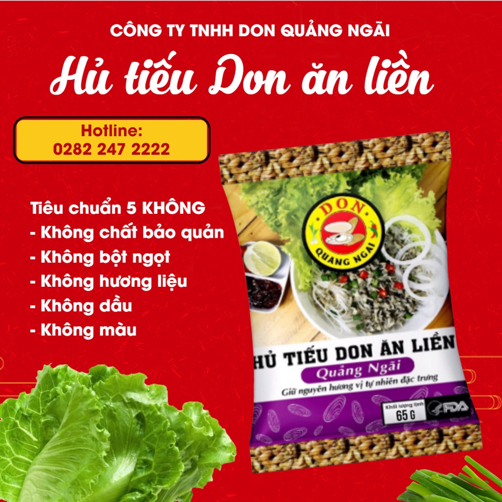 COMBO 5 GÓI HỦ TIẾU DON - ĐẶC SẢN QUẢNG NGÃI