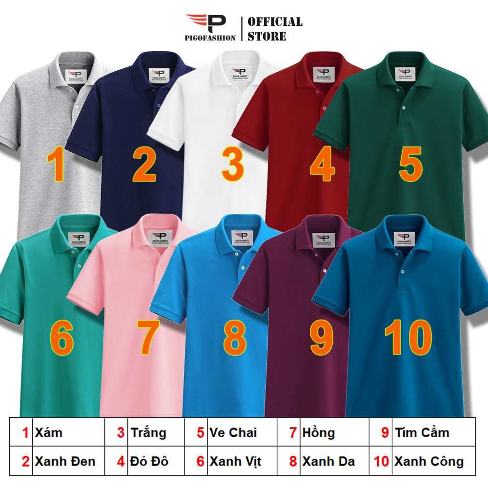 [Mã LTBAUAB19 giảm 7% đơn 99K] Bộ 3 áo thun nam có cổ bẻ Pigofashion AB19 chọn lựa màu ghi chú lúc đặt hàng