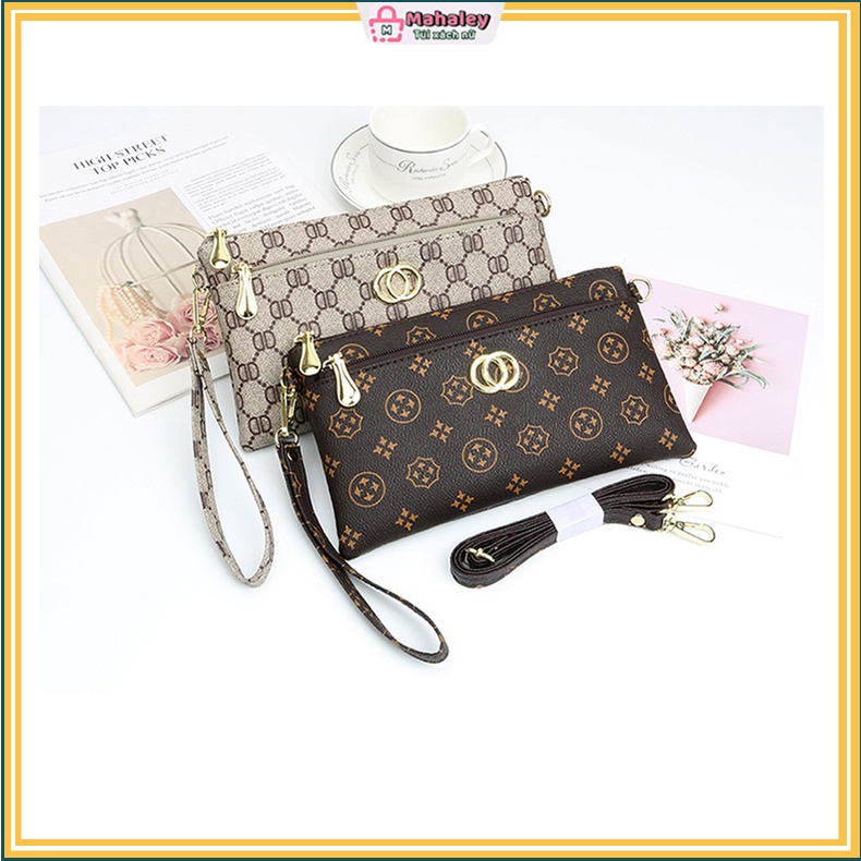Túi xách nữ,Siêu mỏng, có thể đeo chéo hoặc cầm tay, in nhiều kiểu, retro, chất lượng tốt, giá rẻ, ưa nhìn PU4