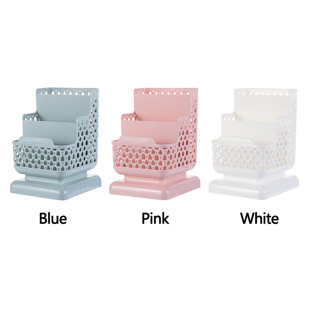 Hộp đựng bút/ mỹ phẩm 3 ngăn đa năng tiện dụng cho gia đình