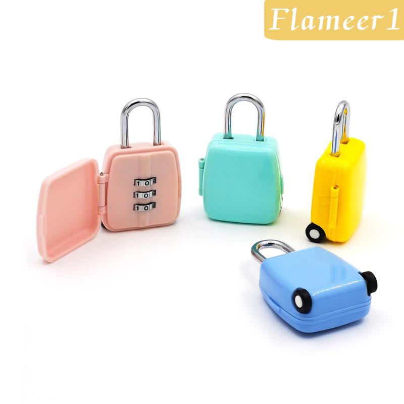 [Flameameer1] Ổ Khóa 3 Số Mini Dùng Cho Hộp Dụng Cụ Trưng Bày / Tủ Đồ Phòng Gym / Trường Học