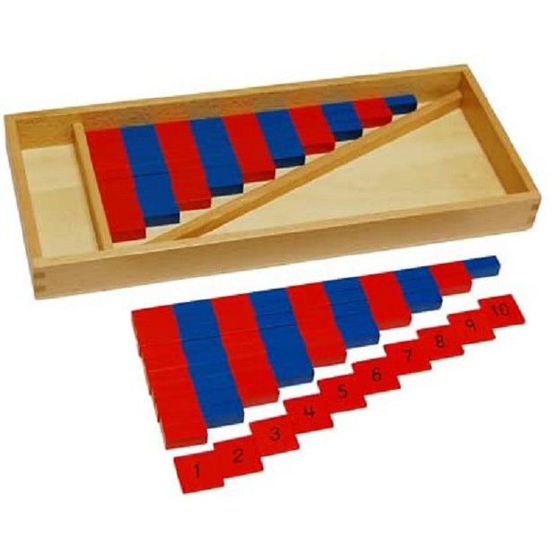 Hộp gậy số cỡ nhỏ Montessori (Small number rods)