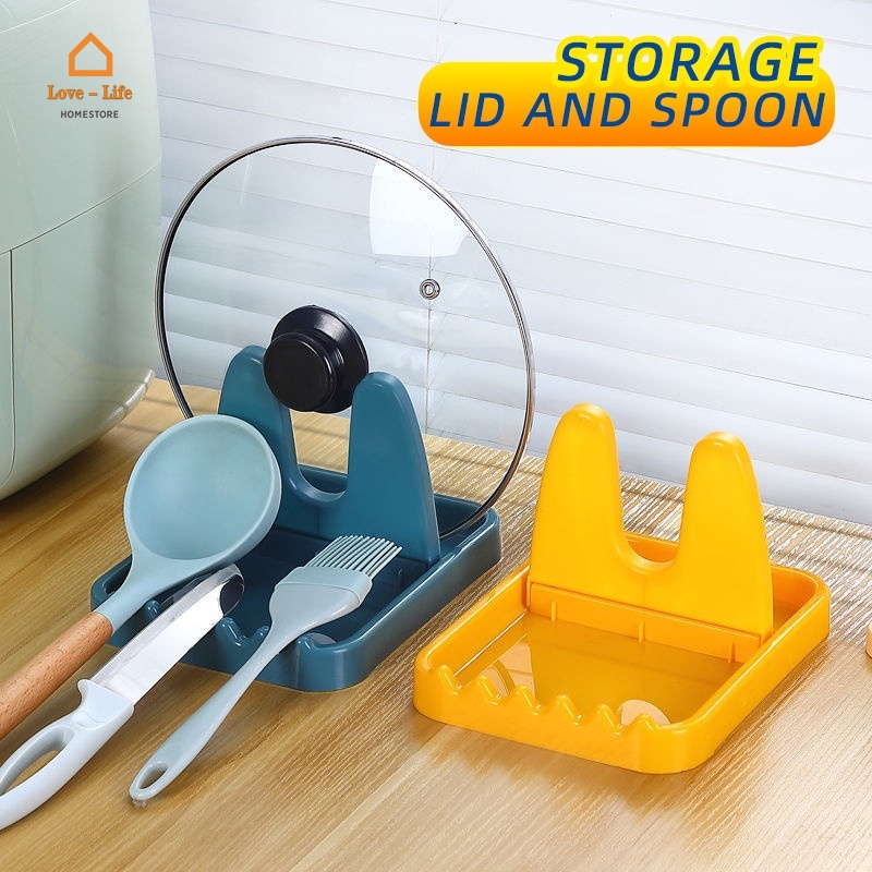 Giá đỡ muỗng và nắp nồi cách nhiệt gấp gọn được tiện lợi cho bếp