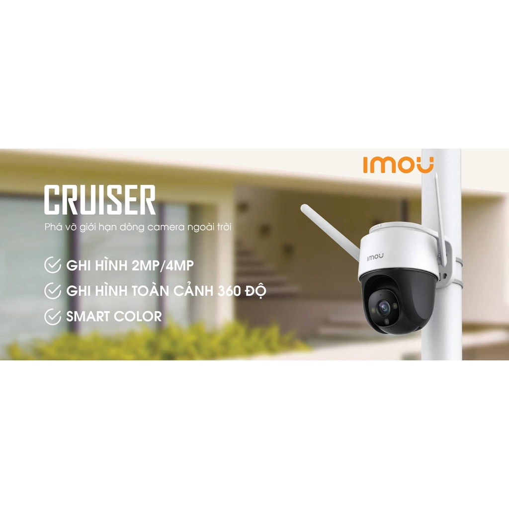 Camera Ngoài Trời  Quay Quét PTZ 360 IMOU IP WIFI S22FP / S42FP CRUISER 1080P / 2K Có Màu Ban Đêm