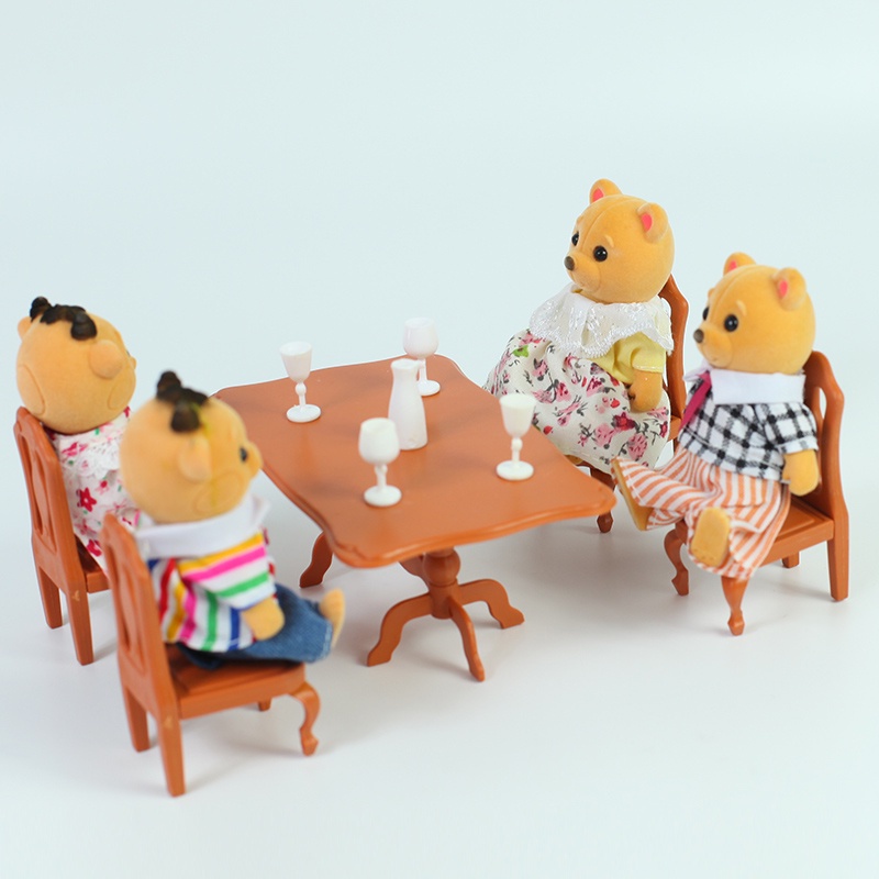 Bộ Đồ Chơi Nhà Búp Bê Gồm 17 Món Cho Bé