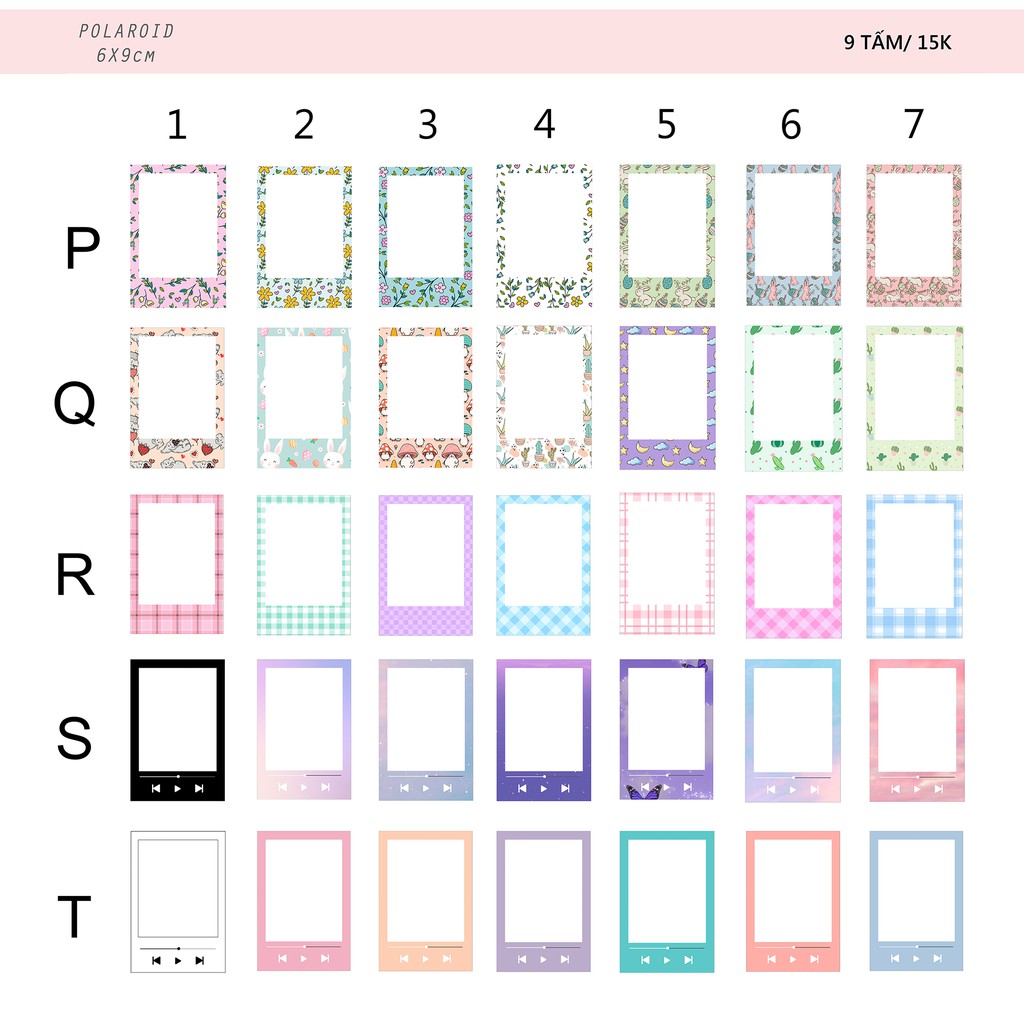 SET 9 ẢNH POLAROID IN THEO YÊU CẦU (có thể đặt nhiều set)