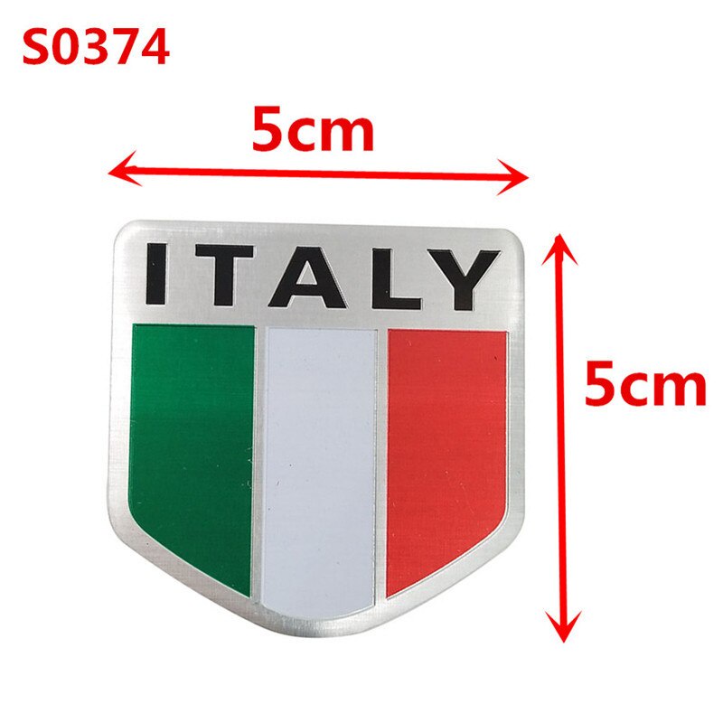 Tem Dán Hình Cờ Nước Ý Italy - Dán Trang Trí Xe Hơi Ô Tô - Chất Liệu Cao Cấp Bền Màu