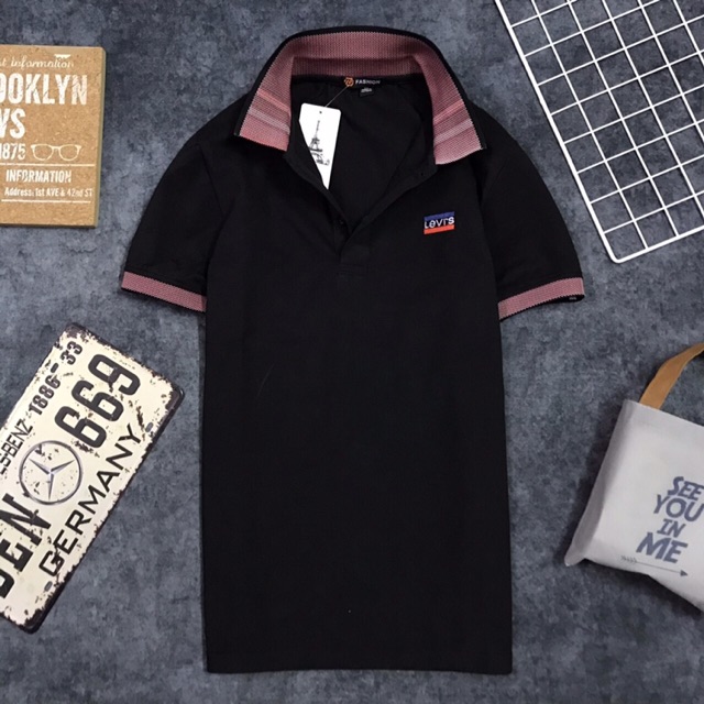 Áo thun nam cổ bẻ phối sọc TD0006 | BigBuy360 - bigbuy360.vn