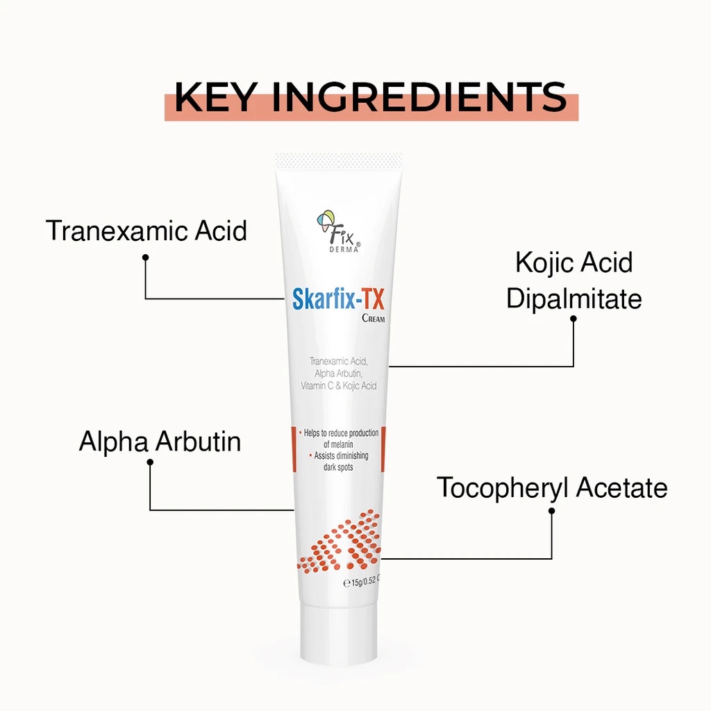 Kem dưỡng da mờ thâm, nám, tàn nhang Fixderma Skarfix -TX Cream 15g