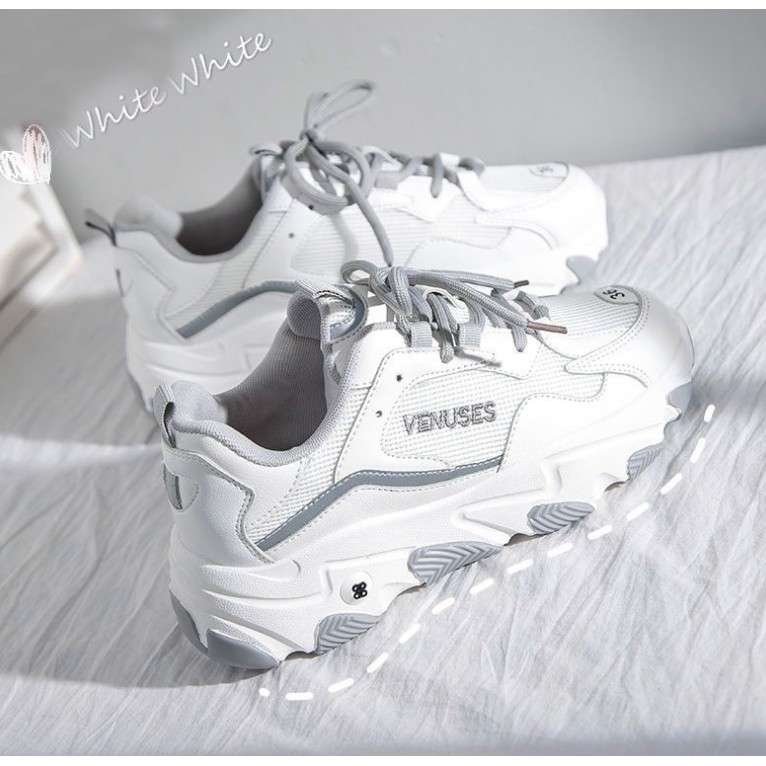 Giày sneaker nữ MS012 (trắng xám)