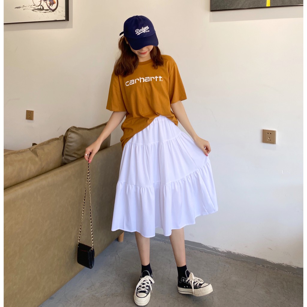 Chân váy dài, chân váy xếp ly 3 tầng Ulzzang (hàng QCCC) - Có video + ảnh chụp thật | BigBuy360 - bigbuy360.vn