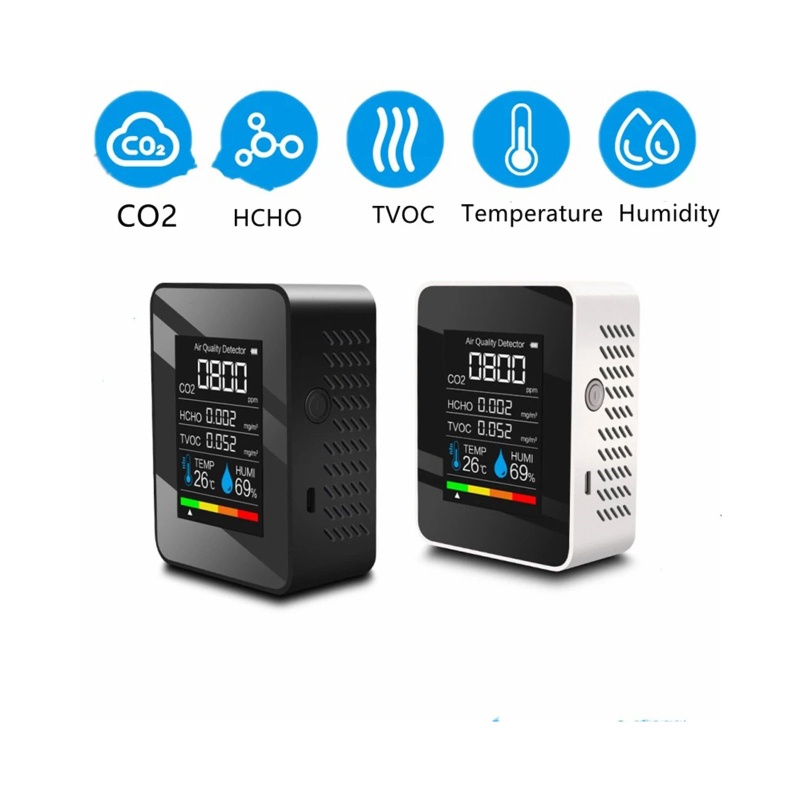 Thiết Bị Đo Độ Ẩm Không Khí CO2 HCHO TVOC