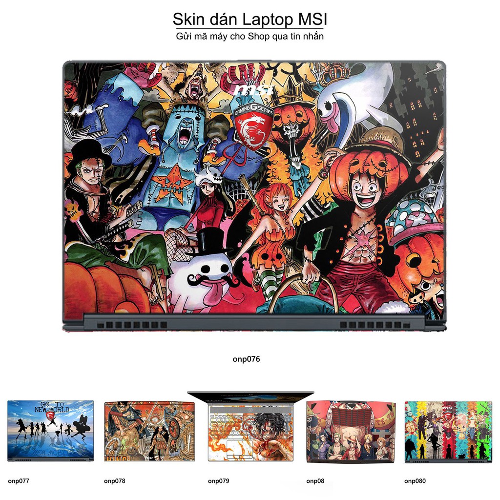 Skin dán Laptop MSI in hình One Piece _nhiều mẫu 6 (inbox mã máy cho Shop)