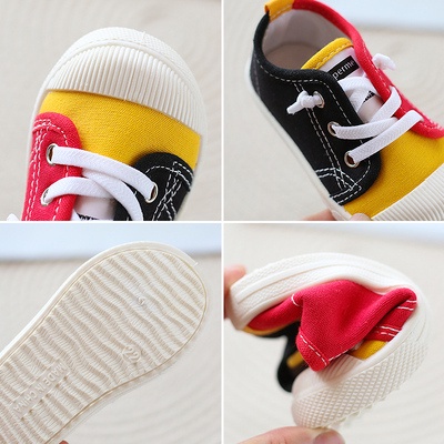 Giày Vải Canvas Phối Màu Kẹo Dễ Thương Kiểu Hàn Quốc Thời Trang Mùa Hè Dành Cho Bé