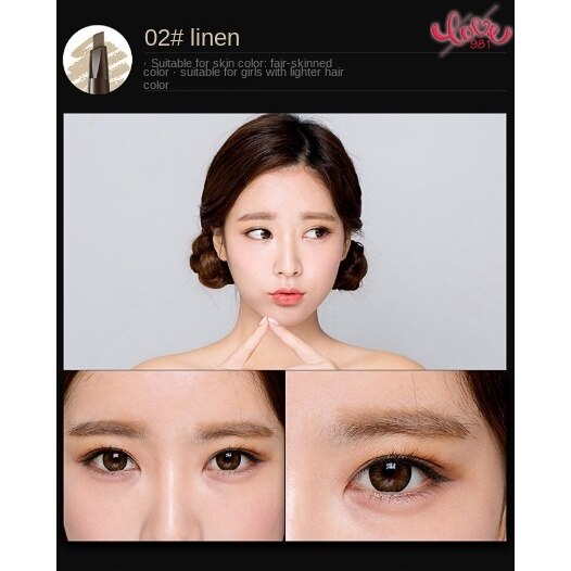 Chì Kẻ Mày Dạng Vặn Kháng Nước Chống Mồ Hôi Và Chống Nhòe Với Đầu Cọ Chải Tiện Dụng