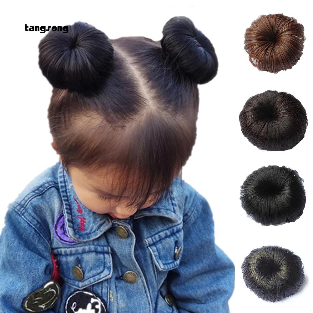 Búi tóc giả tròn cho bé