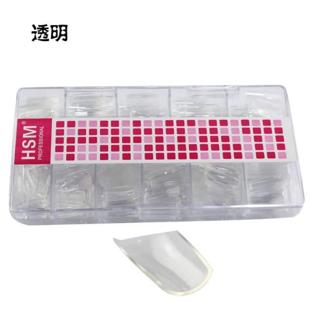 MÓNG ÚP HSM CHÍNH HÃNG - MÓNG VUÔNG,THANG,BẦU,NHỌN - HỘP 500 MÓNG PHOM CHUẨN ĐẸP