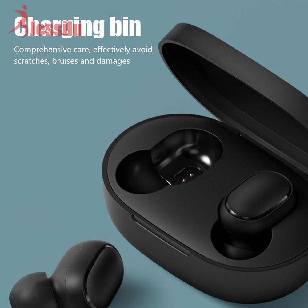 1 Bộ Vỏ Bảo Vệ Hộp Sạc Tai Nghe Không Dây Kèm Cáp Usb Cho Xiaomi Redmi Airdots Tws