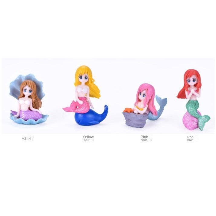 1 Tượng pvc Trang Trí Hồ Cá Hình Nàng Tiên Cá Hoạt Hình