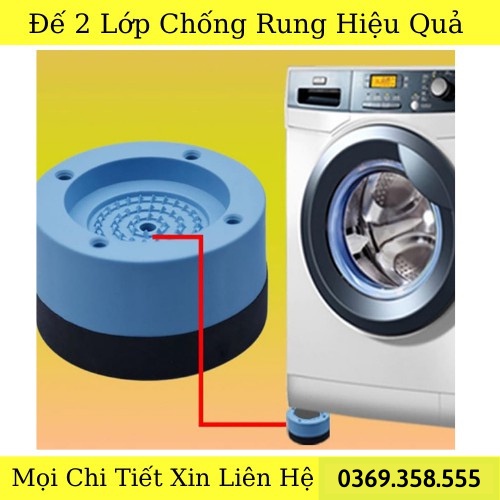 Chân Máy Giặt Hiện Đại [4 Miếng ]Chống Rung, Chống Ồn Cân Bằng Êm Ái