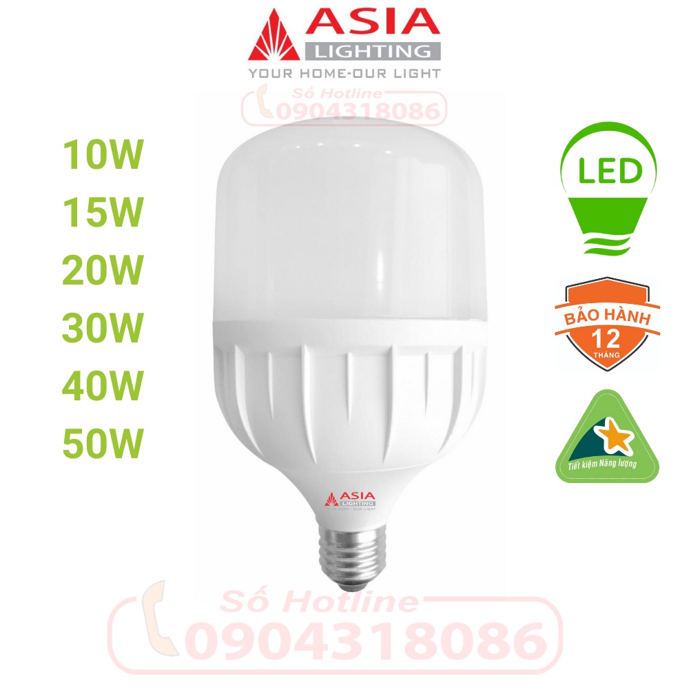 Đèn LED ASIA LIGHTING Công Suất Lớn 10W-15W-20W-30W-40W-50W Hình Trụ DTR