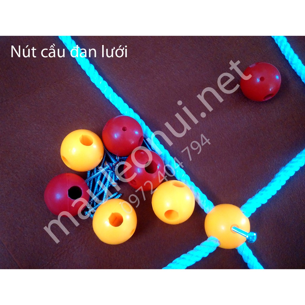 Nút cầu đan lướ quả cầu đan lưới nút thắt lưới kèm vít inox