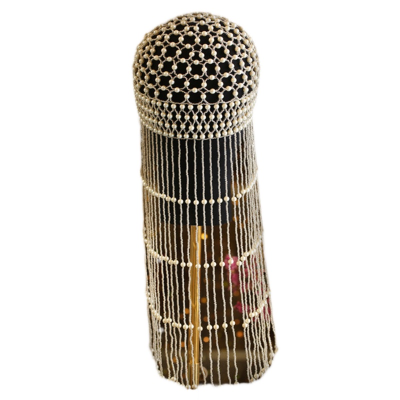 Han Mũ Lưỡi Trai Rỗng Đính Ngọc Trai Độc Đáo Cho Tiệc Tùng Gatsby