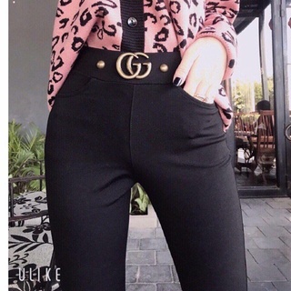 Quần legging cạp GG, quần dài nữ chất UMI Hàn cao cấp tôn dáng ôm eo