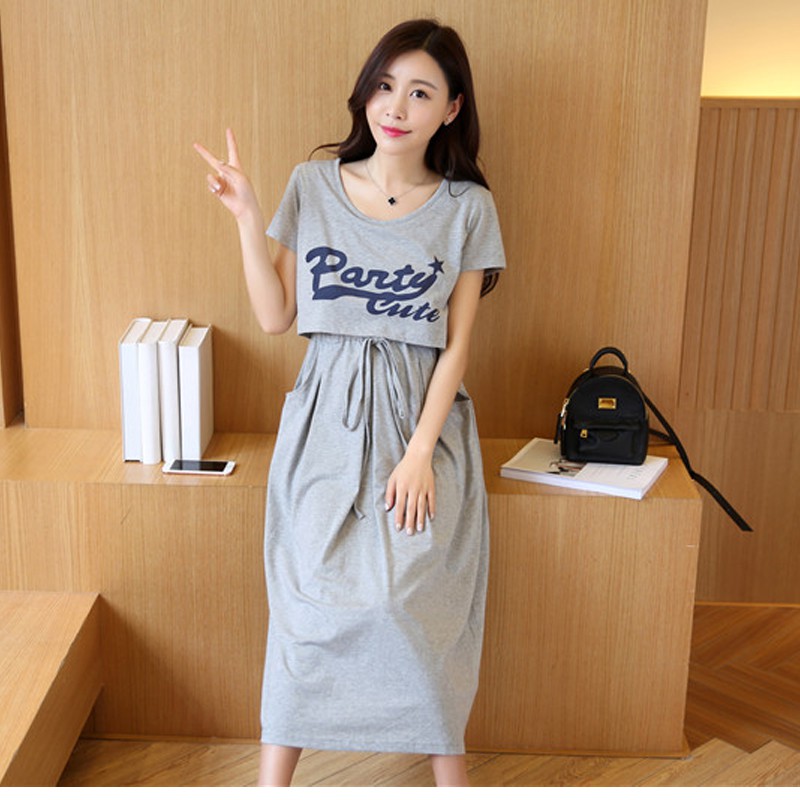 Váy bầu Party Cute thun dáng dài VB86K