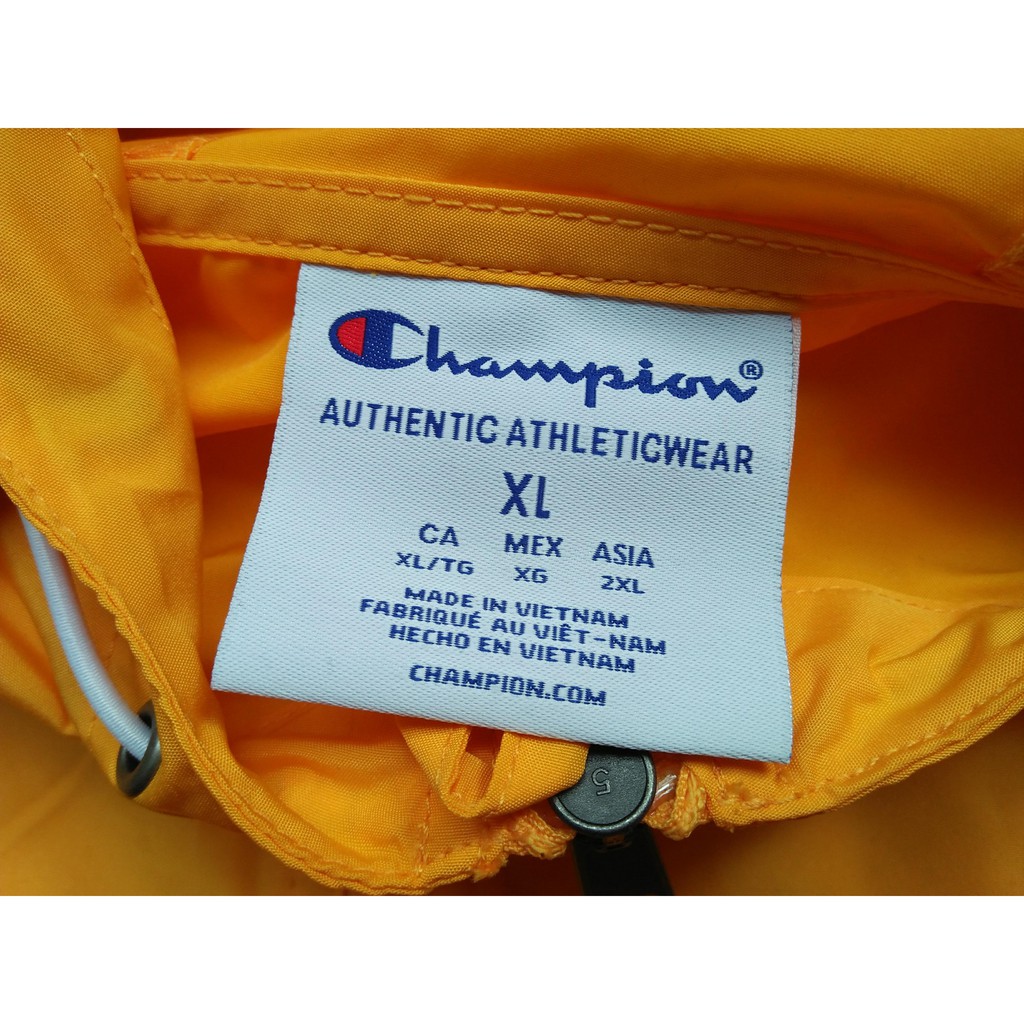 champion packable jacket vertical logo