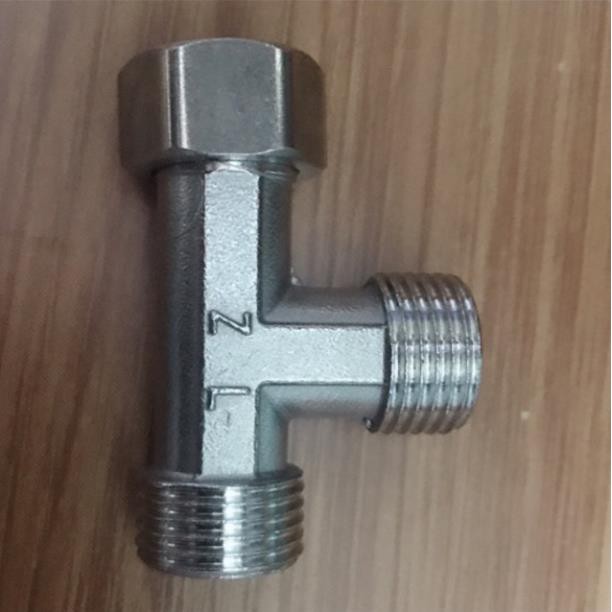 TÊ 2 REN NGOÀI 1 ĐẦU ỐC INOX 304 GIÁ SỈ HÀ NỘI, TÊ CHIA NƯỚC BỒN CẦU VÀ VÒI XỊT VỆ SINH INOX