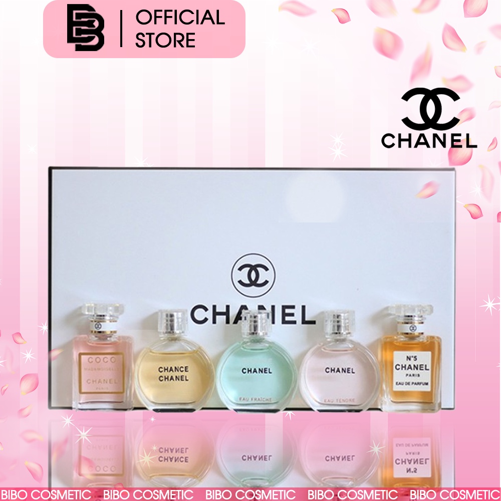 Bộ 5 Chai Nước Hoa Mini ᴄʜᴀɴᴇʟ 7.5ml - Dạng Chấm - Độ Lưu Hương Lâu 8 - 12 giờ