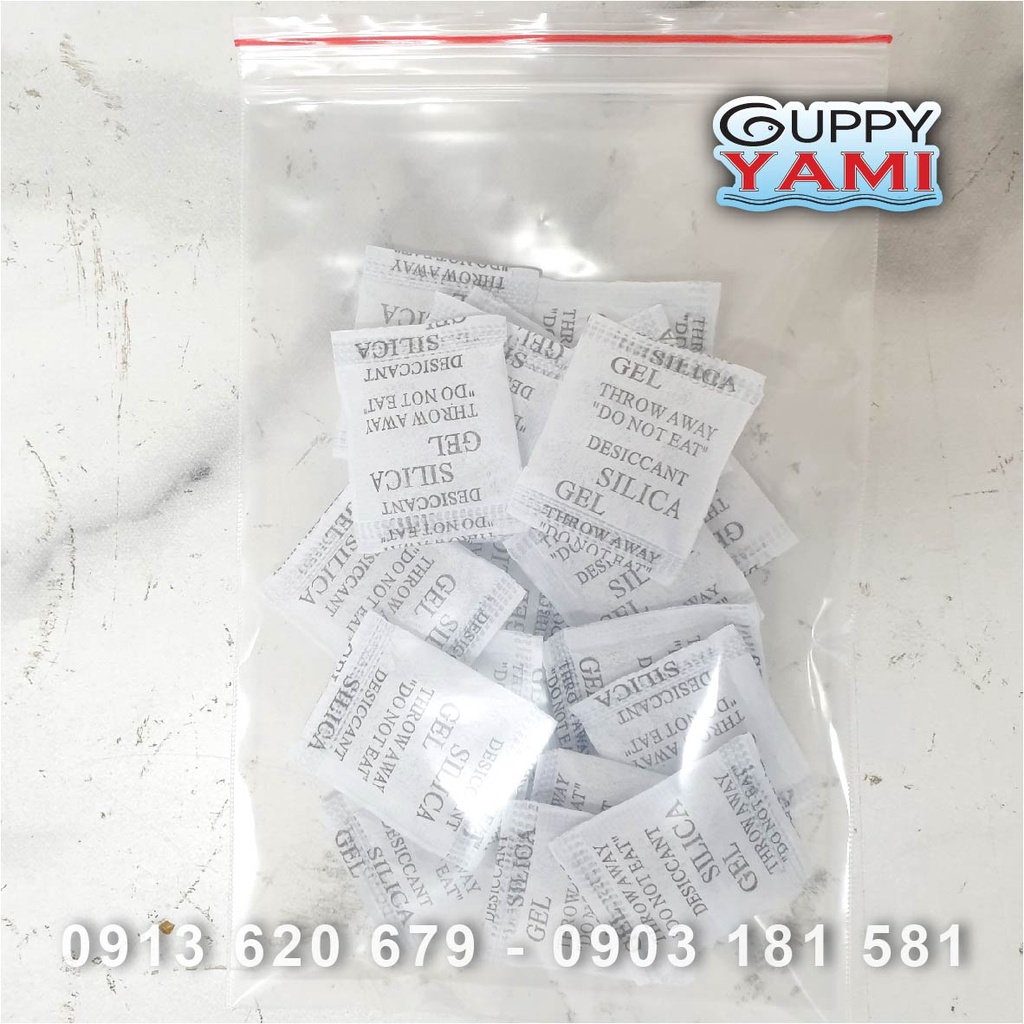 Gói hút ẩm  - Loại 2g Silica Gel - Hạt hút ẩm quần áo, giày dép, máy ảnh,....