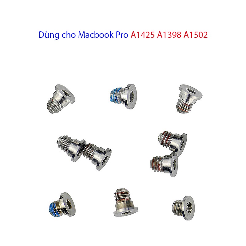 Bộ 10 ốc vít gắn đáy M@c-b00k Pro 13" 15" A1425 A1398 A1502