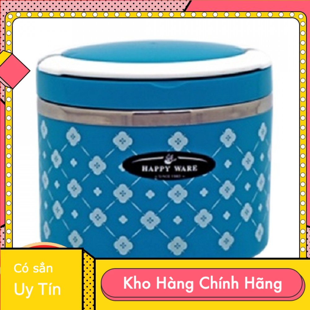 Cà Men Inox Bọc Nhựa - Hộp đựng cơm inox 1 Ngăn Happy Ware PB643/1 Thái Lan