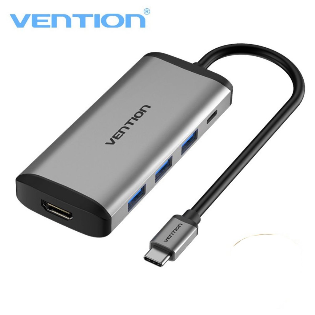 [Mã 2404EL10K giảm 10K đơn 20K] Cáp chuyển đổi Type-C ra HDMI/USB3.0*3 - Vention CNBHB - BEN