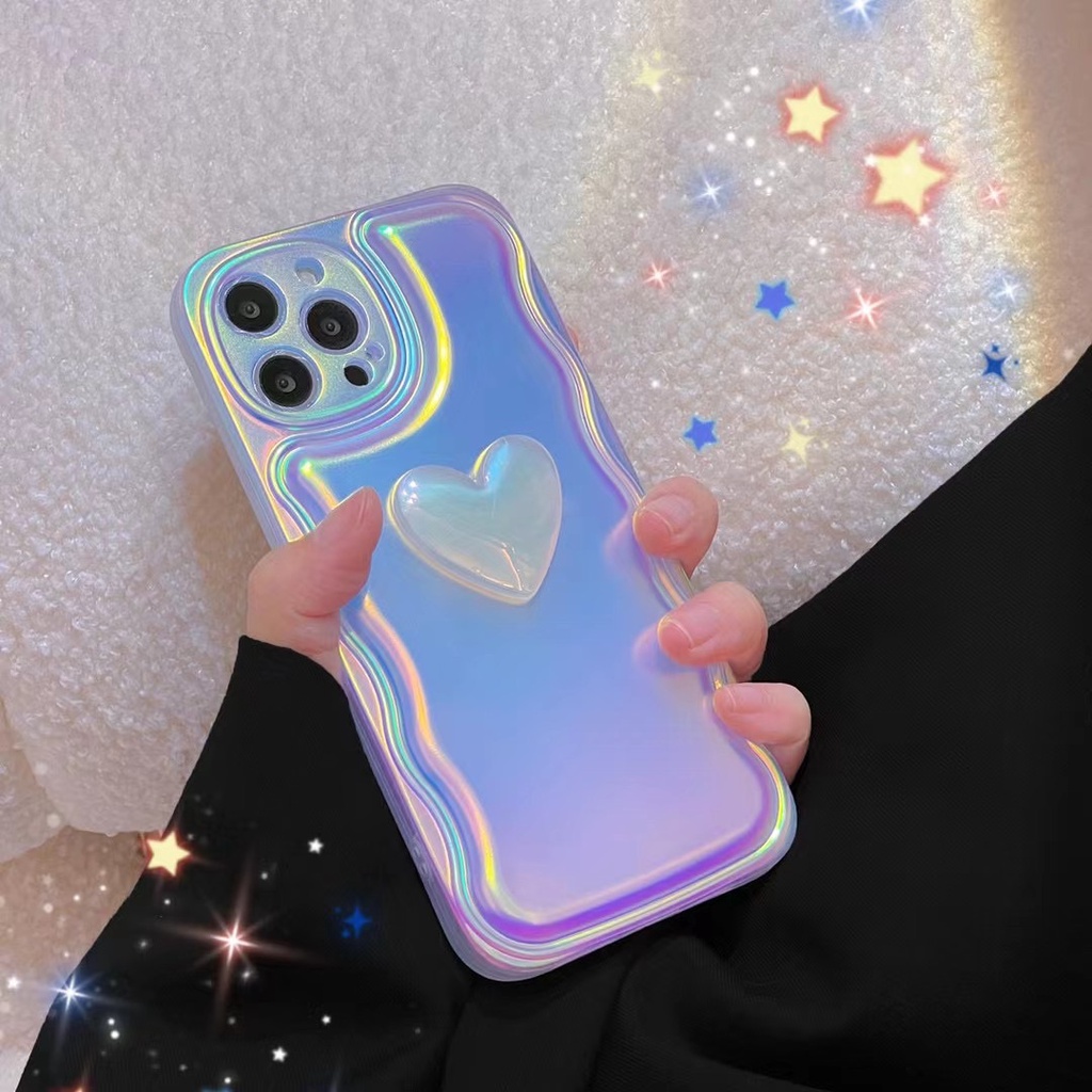 Ốp Điện Thoại tpu Họa Tiết Khối Lập Phương Trái Tim Lấp Lánh Cho iphone 14promax 13 pro max ins12 pro max x / xs max11 pro max xsmax