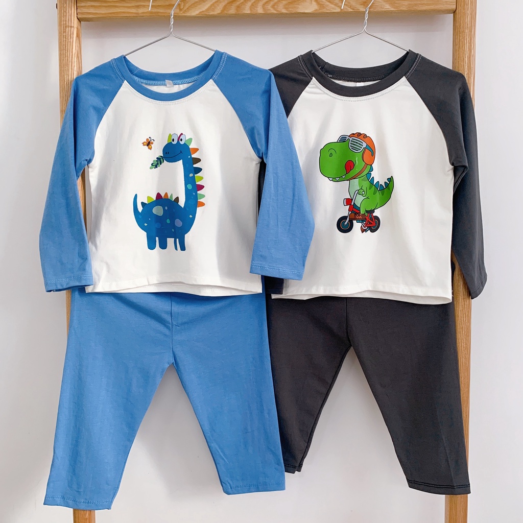 Bộ quần áo thu đông cho bé trai bé gái cotton cao cấp Jumping Meters CH34