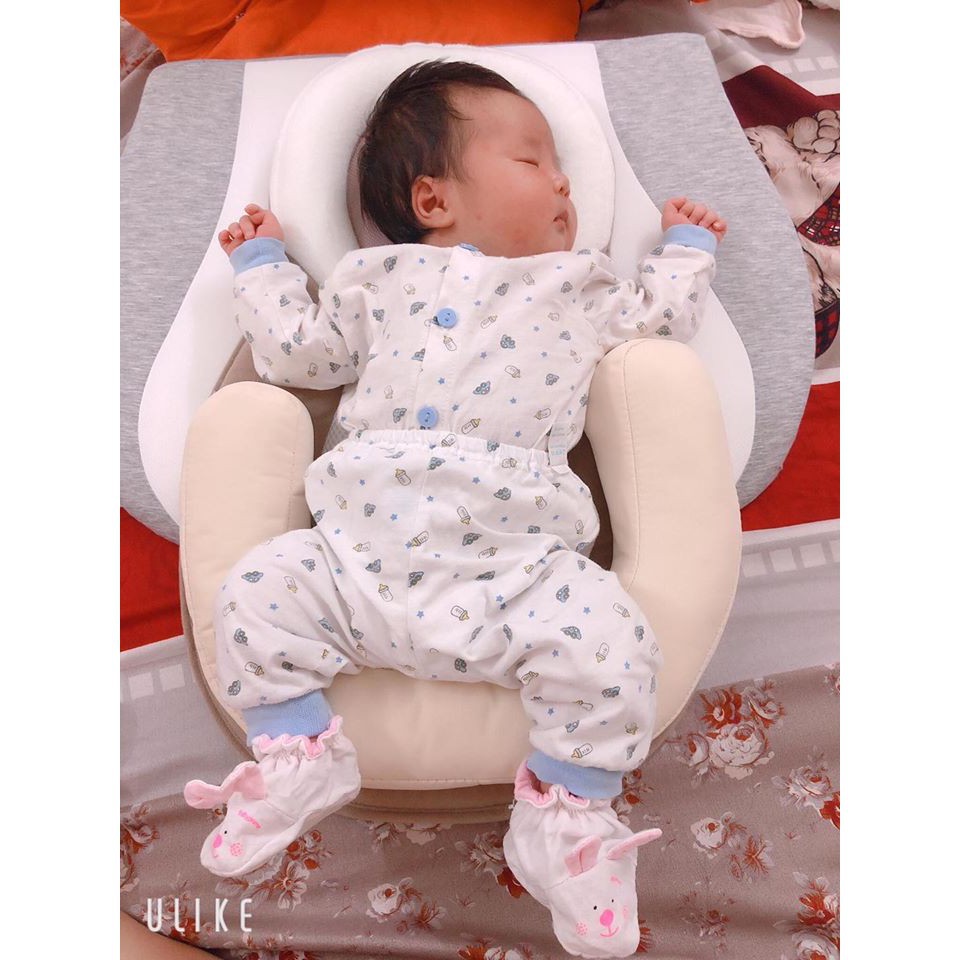 Gối chống trào ngược   𝑭𝒓𝒆𝒆𝒔𝒉𝒊𝒑  Combo gối chống trào ngược BABYMOOV + đệm ngủ đúng tư thế JJOVCE