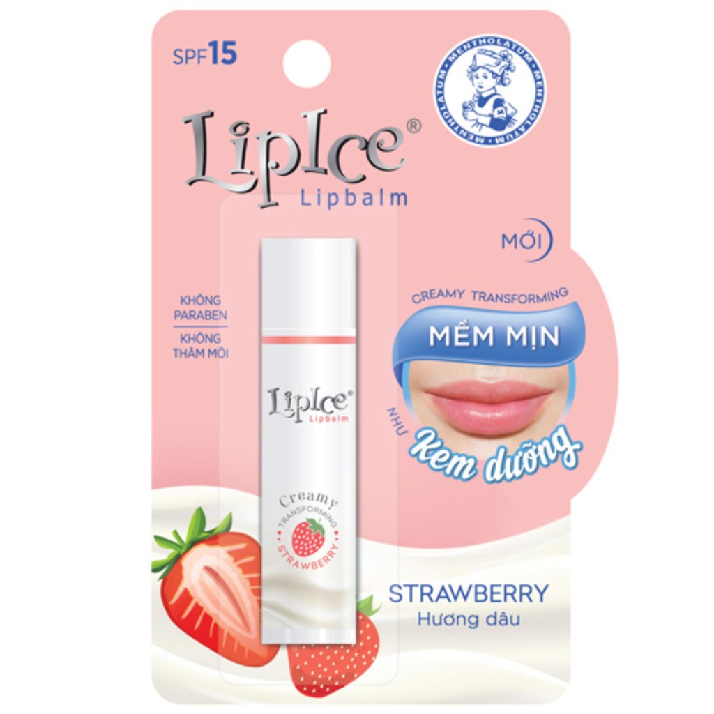 Son dưỡng LipIce Lipbalm Strawberry - Hương dâu 4.3g