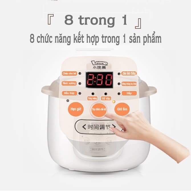 Combo nồi nấu cháo Lotor 1 lít / Máy xay Lotor 1l2 tiện dụng nấu ăn dặm cho bé và gia đình