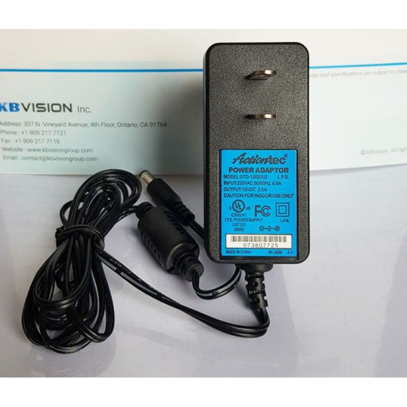 10 Cục Nguồn Camera, Đầu Thu 12V 2A Actiontec Chống Nhiễu Có Đèn Báo Chính Hãng