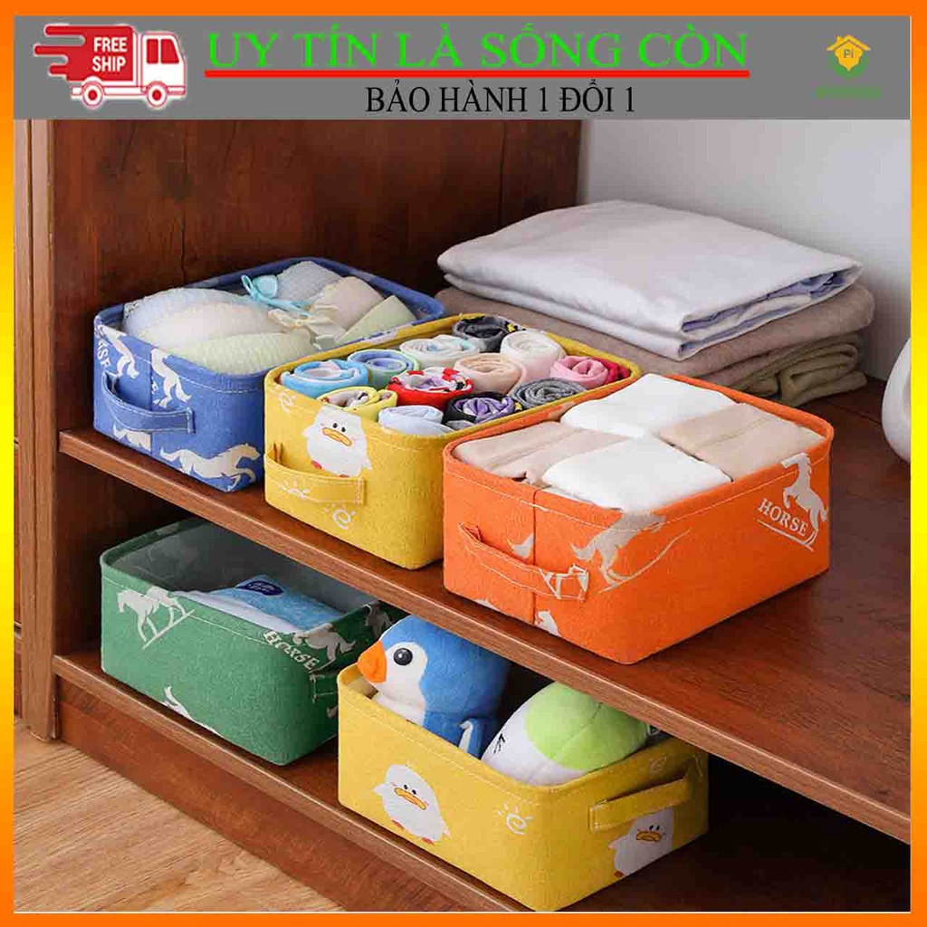 Giỏ Vải Đa Năng Pihouse, Giỏ Đựng Đồ Cá Nhân, Văn Phòng Vintage Chứa Mỹ Phẩm Để Bàn